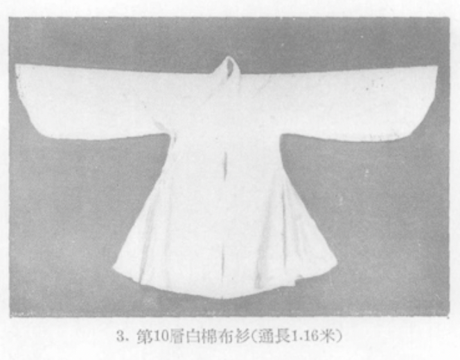 汉服工具书128 | 广州东山梅花村戴缙夫妇墓戴缙白棉布衫透视结构平铺图 - 第1张