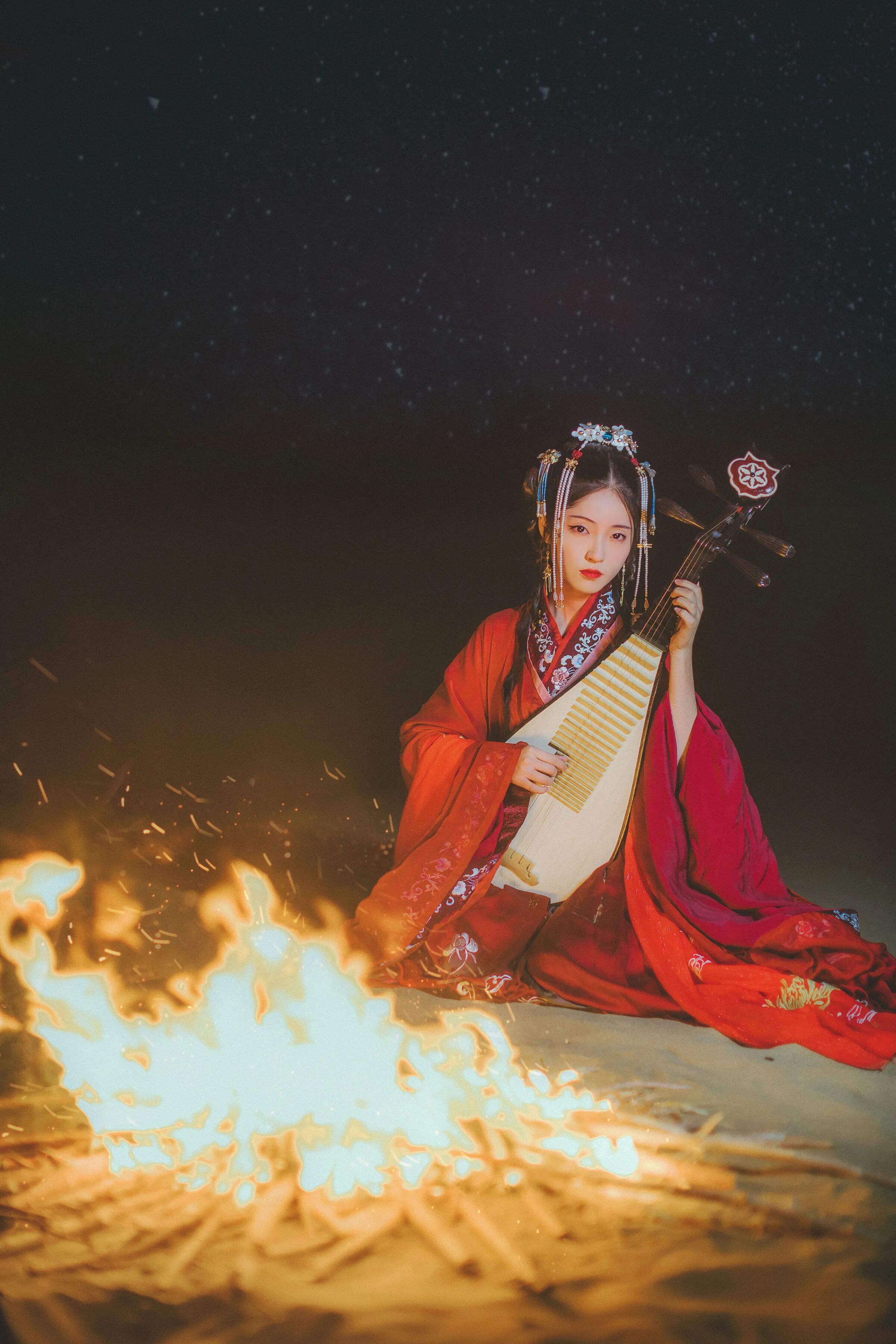 篝火汉服氛围感,火光放左侧就够了 - 第3张 - 汉服颂 篝火汉服氛围感,火光放左侧就够了 - 第3张