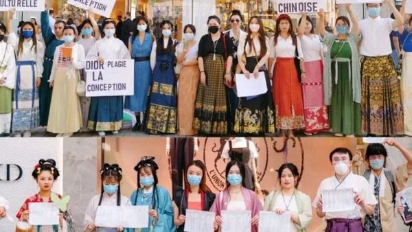 全球汉服同袍抗议“迪奥文化剽窃”