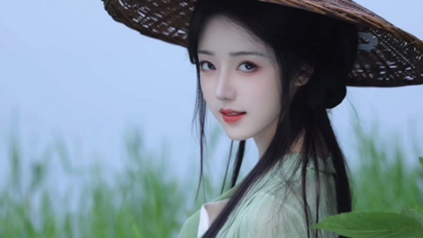 一川青绿一川风，裁云作衣入画中