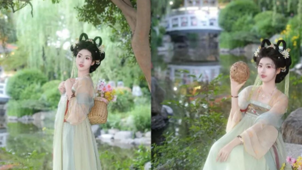 汉服园林拍照指南：6个姿势解决僵硬，温柔自然又出片