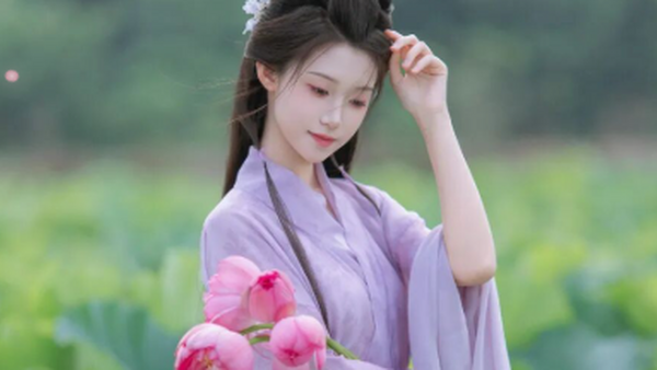 荷塘清韵：紫衫临水照花影，夏日莲间一缕香