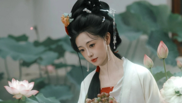 【汉服写真】蓝调荷花·汉家清影